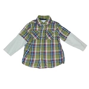 5/$10 Sonoma size 3T long sleeve plaid button up shirt
